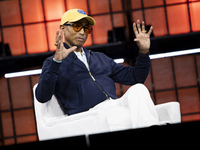 Pharrell Williams, Artist and Entrepreneur, on Centre Stage during the opening night of Web Summit 2024 at the MEO Arena in Lisbon, Portugal...