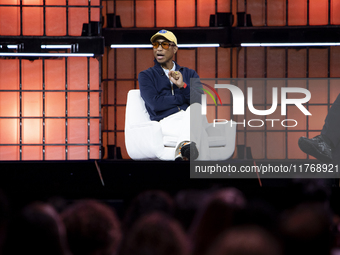 Pharrell Williams, Artist and Entrepreneur, on Centre Stage during the opening night of Web Summit 2024 at the MEO Arena in Lisbon, Portugal...