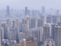 A photo taken in Huai'an, China, on November 12, 2024, shows residential buildings in the urban area of Huai'an City, East China's Jiangsu p...