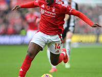 Callum Hudson-Odoi of Nottingham Forest is in action during the Premier League match between Nottingham Forest and Newcastle United at the C...