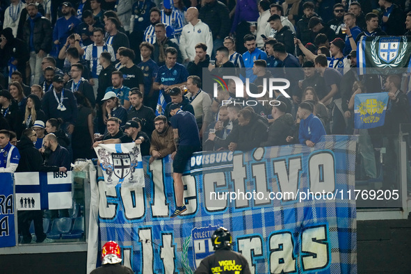 Supporters of FC Porto during the UEFA Europa League 2024/25 League Phase MD4 match between SS Lazio and FC Porto at Stadio Olimpico on Nove...