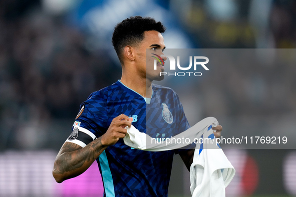 Galeno of FC Porto looks on during the UEFA Europa League 2024/25 League Phase MD4 match between SS Lazio and FC Porto at Stadio Olimpico on...