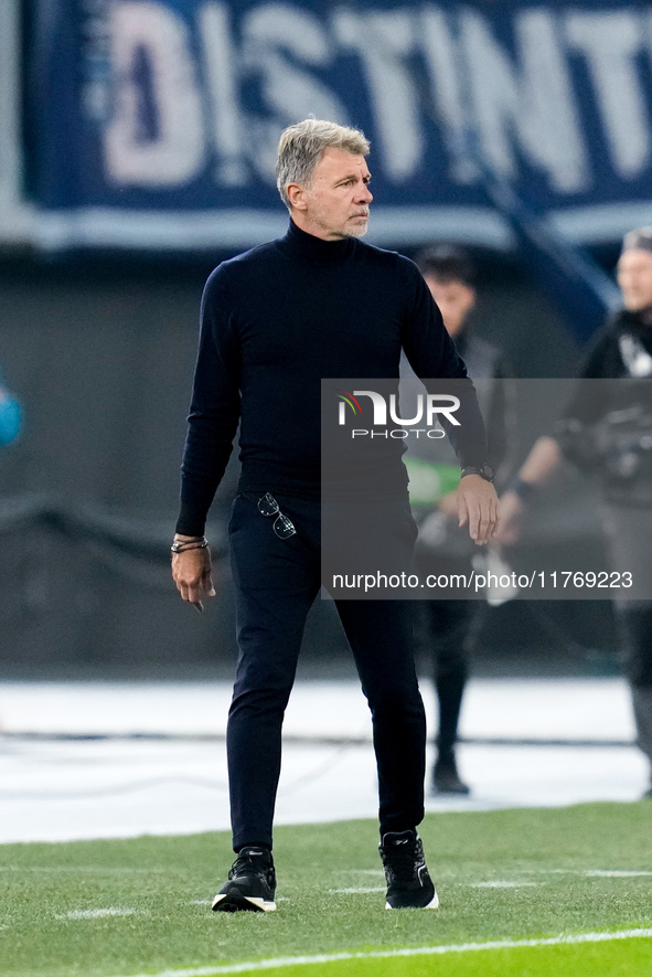 Marco Baroni head coach of SS Lazio looks on during the UEFA Europa League 2024/25 League Phase MD4 match between SS Lazio and FC Porto at S...