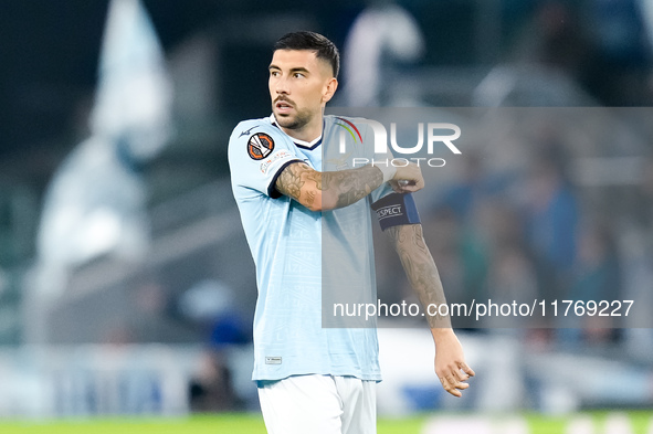 Mattia Zaccagni of SS Lazio looks on during the UEFA Europa League 2024/25 League Phase MD4 match between SS Lazio and FC Porto at Stadio Ol...