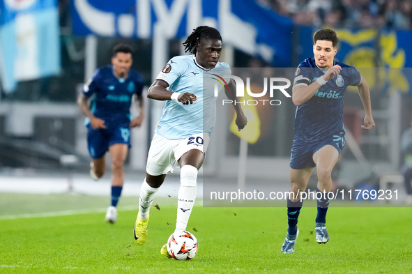 Loum Tchaouna of SS Lazio during the UEFA Europa League 2024/25 League Phase MD4 match between SS Lazio and FC Porto at Stadio Olimpico on N...