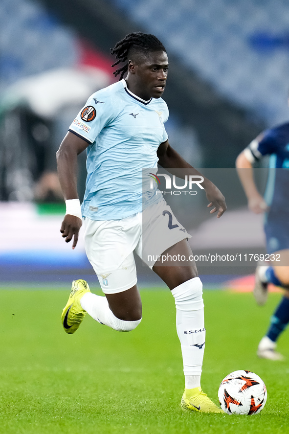 Loum Tchaouna of SS Lazio during the UEFA Europa League 2024/25 League Phase MD4 match between SS Lazio and FC Porto at Stadio Olimpico on N...