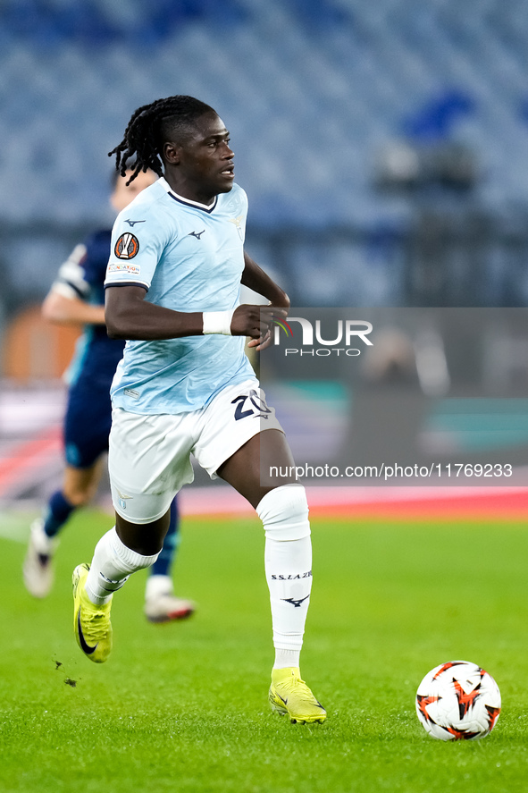 Loum Tchaouna of SS Lazio during the UEFA Europa League 2024/25 League Phase MD4 match between SS Lazio and FC Porto at Stadio Olimpico on N...