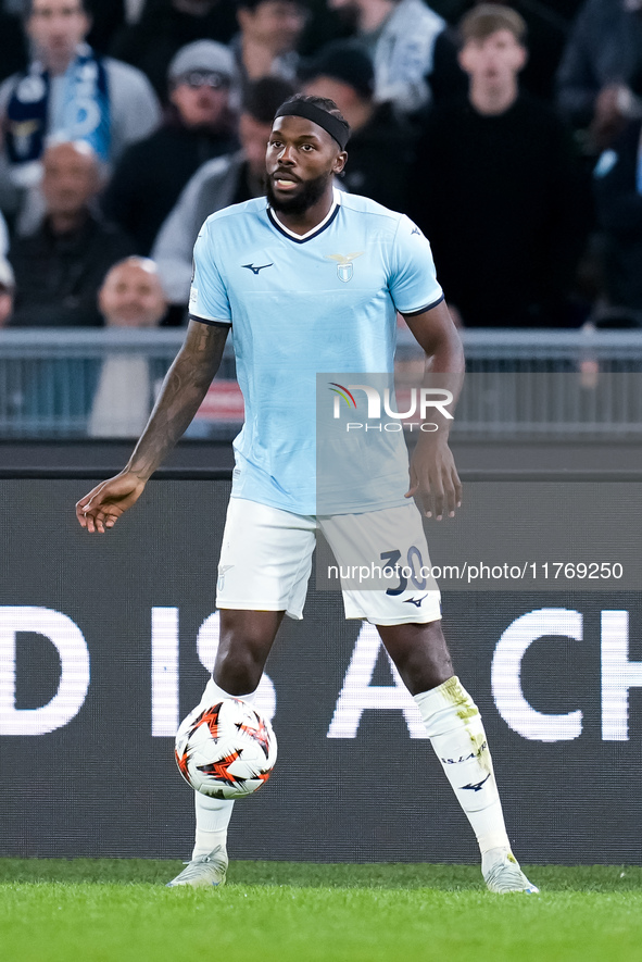 Nuno Tavares of SS Lazio during the UEFA Europa League 2024/25 League Phase MD4 match between SS Lazio and FC Porto at Stadio Olimpico on No...