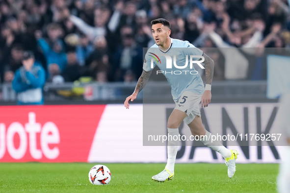 Matias Vecino of SS Lazio during the UEFA Europa League 2024/25 League Phase MD4 match between SS Lazio and FC Porto at Stadio Olimpico on N...