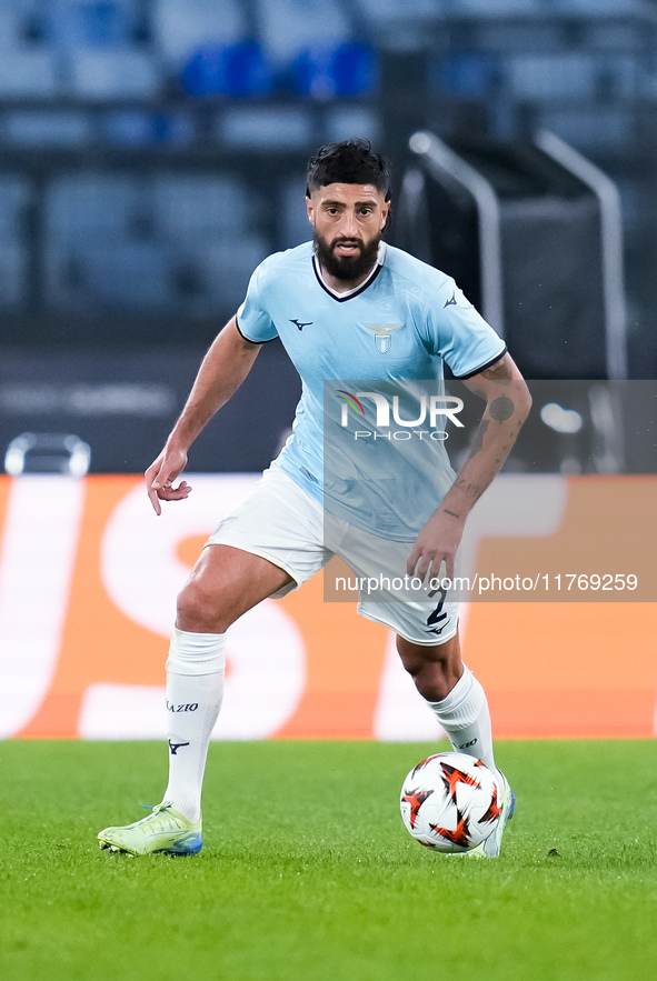 Samuel Gigot of SS Lazio during the UEFA Europa League 2024/25 League Phase MD4 match between SS Lazio and FC Porto at Stadio Olimpico on No...