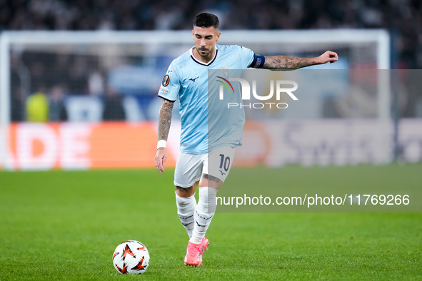 Mattia Zaccagni of SS Lazio during the UEFA Europa League 2024/25 League Phase MD4 match between SS Lazio and FC Porto at Stadio Olimpico on...