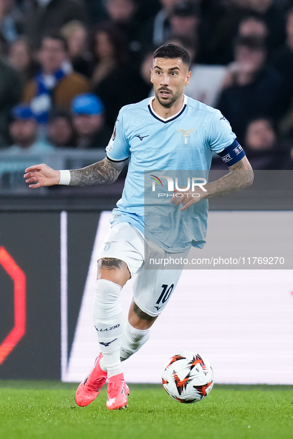 Mattia Zaccagni of SS Lazio during the UEFA Europa League 2024/25 League Phase MD4 match between SS Lazio and FC Porto at Stadio Olimpico on...