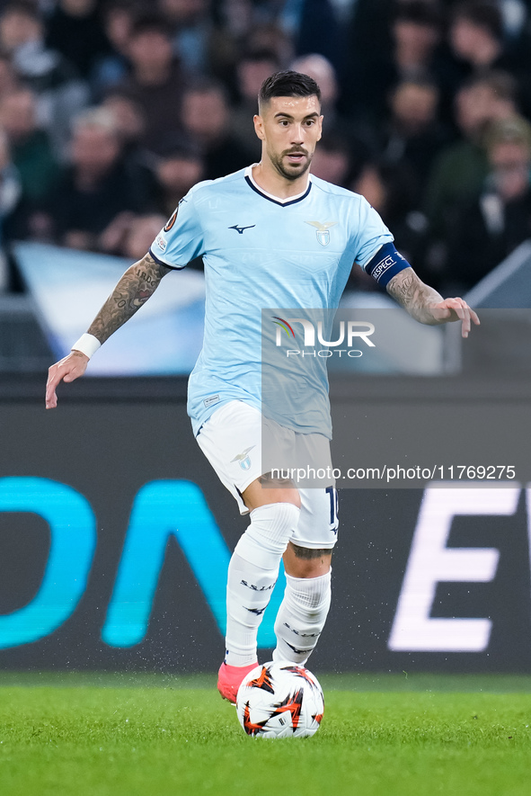 Mattia Zaccagni of SS Lazio during the UEFA Europa League 2024/25 League Phase MD4 match between SS Lazio and FC Porto at Stadio Olimpico on...