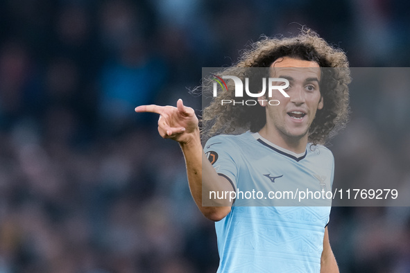 Matteo Guendouzi of SS Lazio gestures during the UEFA Europa League 2024/25 League Phase MD4 match between SS Lazio and FC Porto at Stadio O...