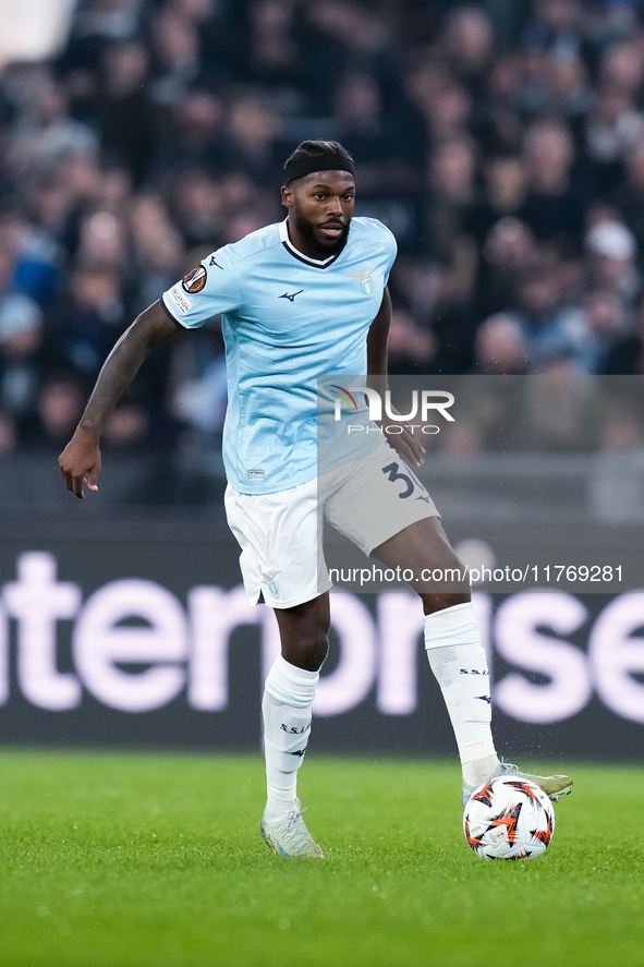 Nuno Tavares of SS Lazio during the UEFA Europa League 2024/25 League Phase MD4 match between SS Lazio and FC Porto at Stadio Olimpico on No...