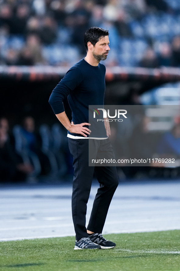 Marco Baroni head coach of SS Lazio looks on during the UEFA Europa League 2024/25 League Phase MD4 match between SS Lazio and FC Porto at S...