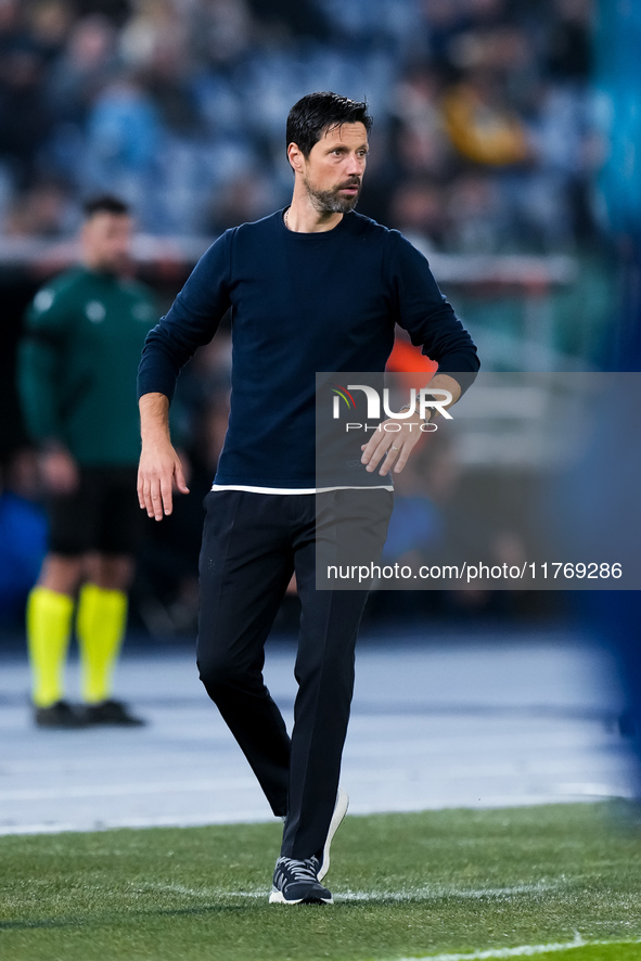 Vitor Bruno head coach of FC Porto looks on during the UEFA Europa League 2024/25 League Phase MD4 match between SS Lazio and FC Porto at St...