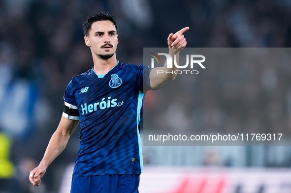 Stephen Eustaquio of FC Porto gestures during the UEFA Europa League 2024/25 League Phase MD4 match between SS Lazio and FC Porto at Stadio...