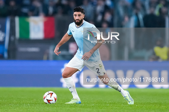 Samuel Gigot of SS Lazio during the UEFA Europa League 2024/25 League Phase MD4 match between SS Lazio and FC Porto at Stadio Olimpico on No...