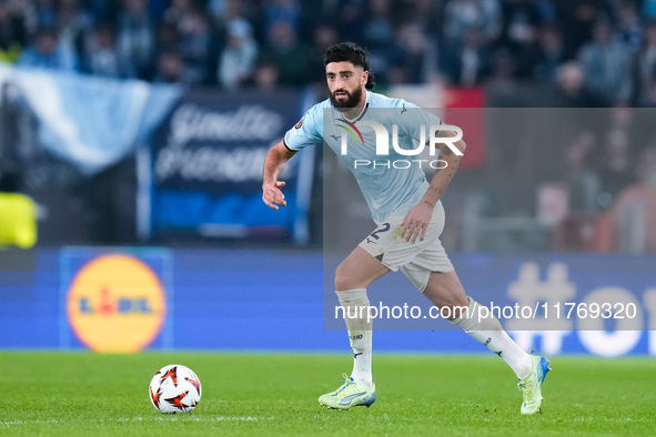 Samuel Gigot of SS Lazio during the UEFA Europa League 2024/25 League Phase MD4 match between SS Lazio and FC Porto at Stadio Olimpico on No...