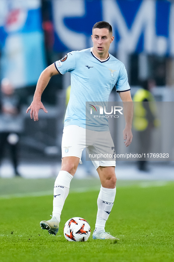 Adam Marusic of SS Lazio during the UEFA Europa League 2024/25 League Phase MD4 match between SS Lazio and FC Porto at Stadio Olimpico on No...