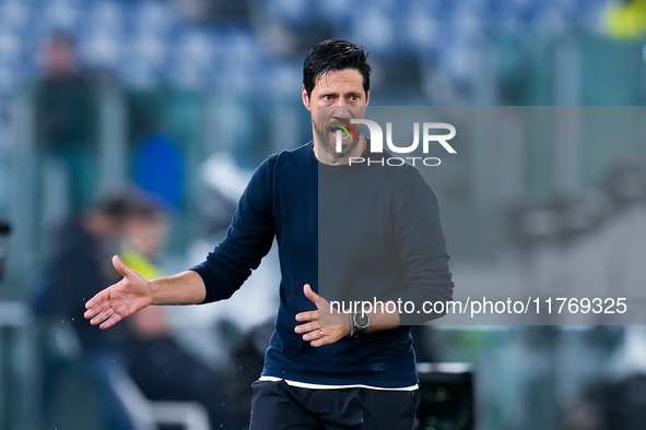 Vitor Bruno head coach of FC Porto yells during the UEFA Europa League 2024/25 League Phase MD4 match between SS Lazio and FC Porto at Stadi...