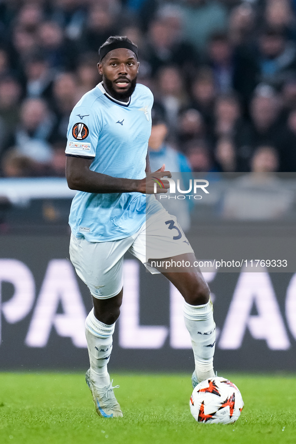 Nuno Tavares of SS Lazio during the UEFA Europa League 2024/25 League Phase MD4 match between SS Lazio and FC Porto at Stadio Olimpico on No...