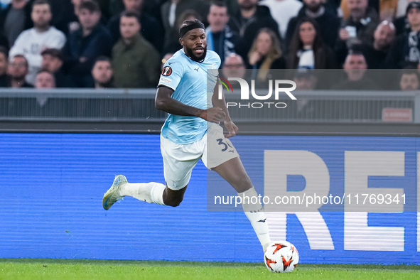 Nuno Tavares of SS Lazio during the UEFA Europa League 2024/25 League Phase MD4 match between SS Lazio and FC Porto at Stadio Olimpico on No...