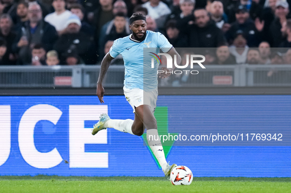 Nuno Tavares of SS Lazio during the UEFA Europa League 2024/25 League Phase MD4 match between SS Lazio and FC Porto at Stadio Olimpico on No...