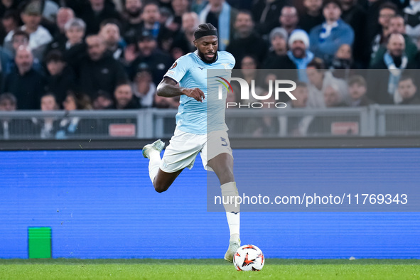 Nuno Tavares of SS Lazio during the UEFA Europa League 2024/25 League Phase MD4 match between SS Lazio and FC Porto at Stadio Olimpico on No...