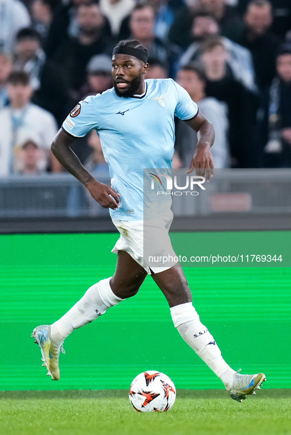 Nuno Tavares of SS Lazio during the UEFA Europa League 2024/25 League Phase MD4 match between SS Lazio and FC Porto at Stadio Olimpico on No...