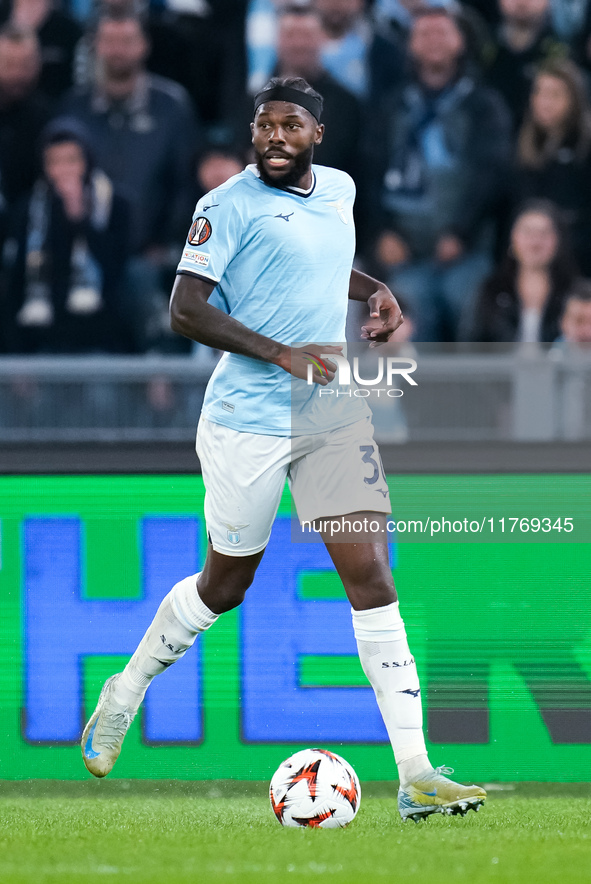 Nuno Tavares of SS Lazio during the UEFA Europa League 2024/25 League Phase MD4 match between SS Lazio and FC Porto at Stadio Olimpico on No...