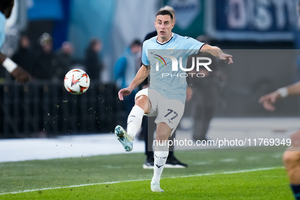 Adam Marusic of SS Lazio during the UEFA Europa League 2024/25 League Phase MD4 match between SS Lazio and FC Porto at Stadio Olimpico on No...