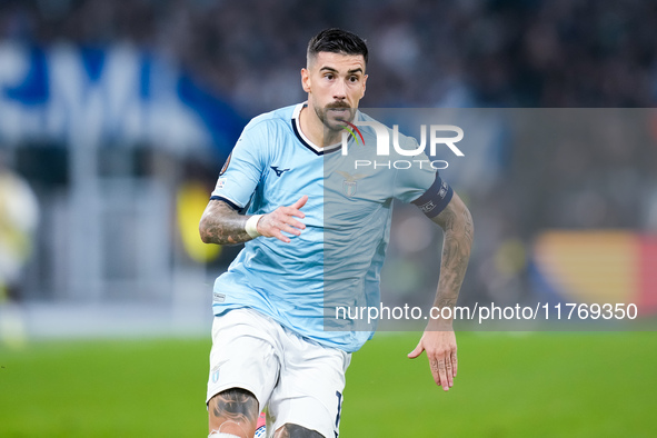 Mattia Zaccagni of SS Lazio during the UEFA Europa League 2024/25 League Phase MD4 match between SS Lazio and FC Porto at Stadio Olimpico on...