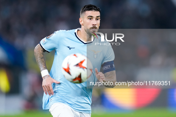 Mattia Zaccagni of SS Lazio during the UEFA Europa League 2024/25 League Phase MD4 match between SS Lazio and FC Porto at Stadio Olimpico on...