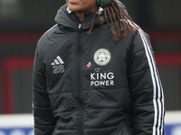 Shana Chossenotte of Leicester City Women participates in the pre-match warm-up during the Barclays FA Women's Super League soccer match bet...