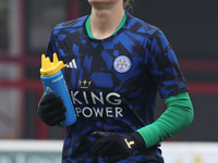 Jaina Leitzig of Leicester City Women participates in the pre-match warm-up during the Barclays FA Women's Super League soccer match between...