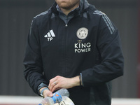 Tom Pressman, the First Team Goalkeeping Coach, is present during the Barclays FA Women's Super League soccer match between West Ham United...