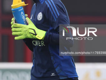 Rebkah Dowsett of Leicester City Women participates in the Barclays FA Women's Super League soccer match between West Ham United Women and L...