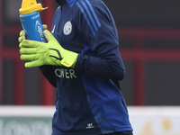 Rebkah Dowsett of Leicester City Women participates in the Barclays FA Women's Super League soccer match between West Ham United Women and L...