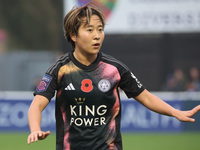 Yuka Momiki of Leicester City Women participates in the Barclays FA Women's Super League soccer match between West Ham United Women and Leic...