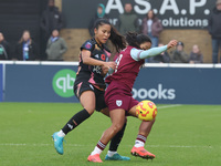 Asmita Ale of Leicester City Women and Manuela Pav of West Ham United WFC are in action during the Barclays FA Women's Super League soccer m...