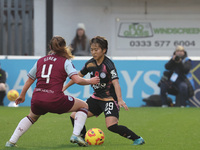 Yuka Momiki of Leicester City Women plays during the Barclays FA Women's Super League soccer match between West Ham United Women and Leicest...