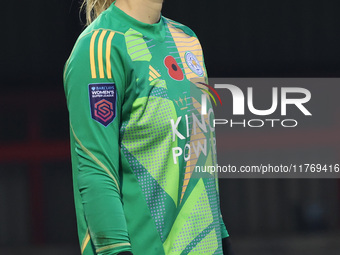 Janina Leitzig of Leicester City Women plays during the Barclays FA Women's Super League soccer match between West Ham United Women and Leic...