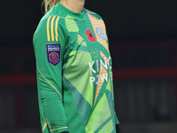 Janina Leitzig of Leicester City Women plays during the Barclays FA Women's Super League soccer match between West Ham United Women and Leic...