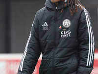 Shana Chossenotte of Leicester City Women participates in the pre-match warm-up during the Barclays FA Women's Super League soccer match bet...