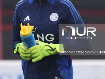 Rebekah Dowsett of Leicester City Women participates in the pre-match warm-up during the Barclays FA Women's Super League soccer match betwe...