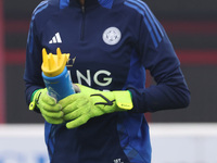 Rebekah Dowsett of Leicester City Women participates in the pre-match warm-up during the Barclays FA Women's Super League soccer match betwe...