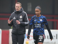 In Dagenham, England, on November 10, 2024, Shana Chossenotte of Leicester City Women plays during the Barclays FA Women's Super League socc...