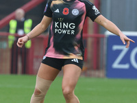 Ruby Mace of Leicester City Women plays during the Barclays FA Women's Super League soccer match between West Ham United Women and Leicester...